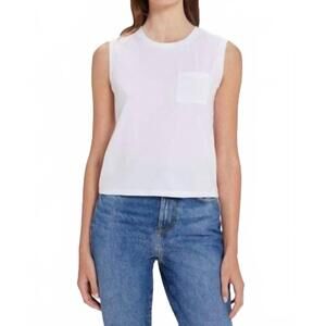 NEW GOLDIE LEWINTER pocket tee in white